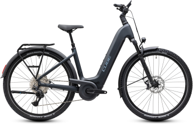 Cube Nuride Hybrid EXC 800 coal´n´chrome 28 2027 Elektromos Offroad Cross Trekking Easy Entry Kerékpár - fekete
