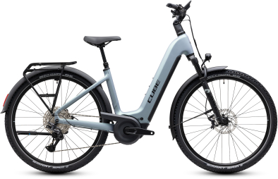 Cube Nuride Hybrid EXC 800 seagrey´n´black 28 2027 Elektromos Offroad Cross Trekking Easy Entry Kerékpár - szürke