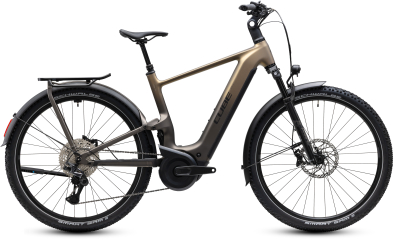 Cube Nuride Hybrid ONE11 HPC SLX 800 goldenbrown´n´black 28 2027 Elektromos Offroad Cross Trekking Kerékpár - arany