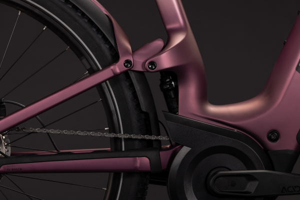 Cube Nuride Hybrid ONE11 HPC SLX 800 mauve´n´black 28" 2027 Elektromos Offroad Cross Trekking Easy Entry Kerékpár - lila