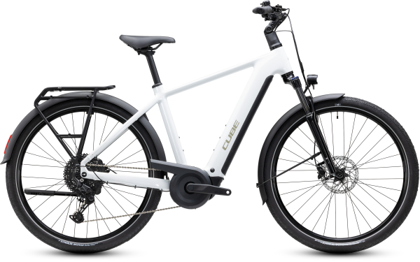 Cube Touring Hybrid ONE 600 metallicwhite´n´chrome 28" 2027 Elektromos Onroad Trekking Kerékpár - fehér