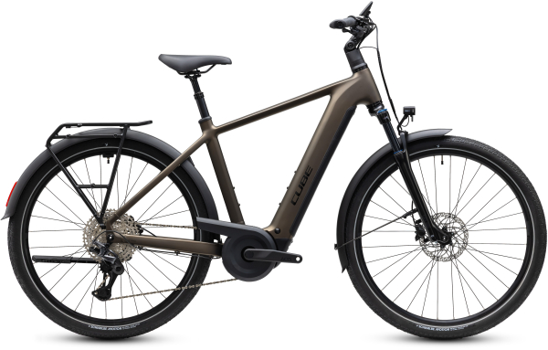 Cube Touring Hybrid Pro 800 metallicumbra´n´black 28" 2027 Elektromos Onroad Trekking Kerékpár - barna