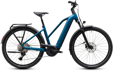 Cube Touring Hybrid Pro 800 electricblue´n´prizm 28 2027 Elektromos Onroad Trekking Trapeze Kerékpár - sötétkék