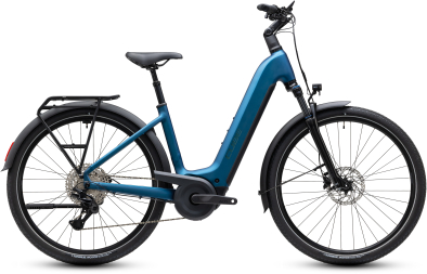 Cube Touring Hybrid Pro 800 electricblue´n´prizm 28 2027 Elektromos Onroad Trekking Easy Entry Kerékpár - sötétkék