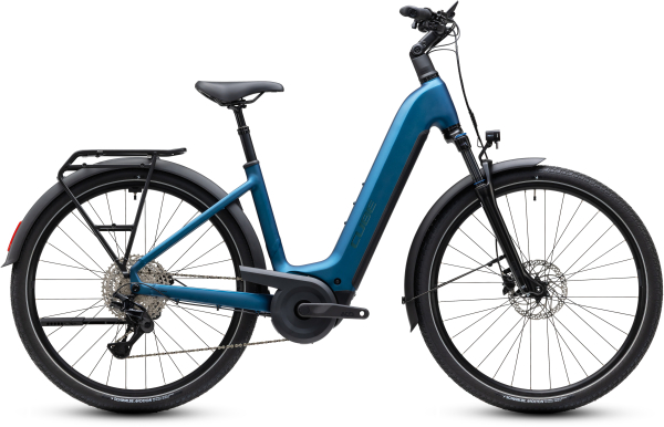 Cube Touring Hybrid Pro 800 electricblue´n´prizm 28" 2027 Elektromos Onroad Trekking Easy Entry Kerékpár - sötétkék
