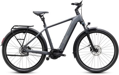 Cube Touring Hybrid Deluxe SLX 800 slabgrey´n´chrome 28 2027 Elektromos Onroad Trekking Kerékpár - szürke