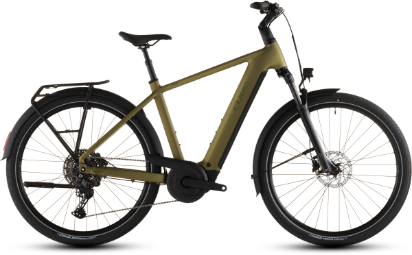 Cube Touring Hybrid Pro 800 Elektromos Onroad Trekking Kerékpár - goldenlime´n´black - zöld