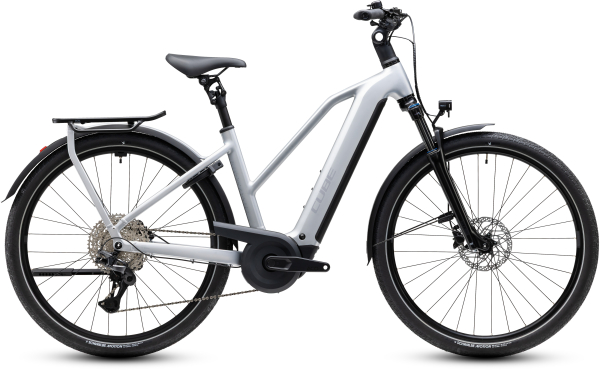 Cube Kathmandu Hybrid ONE 800 silverstar´n´reflex 28" 2027 Elektromos Onroad Trekking Trapeze Kerékpár - szürke