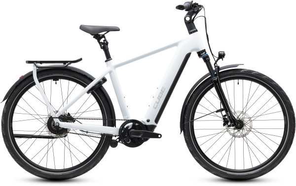 Cube Kathmandu Hybrid Deluxe Pro 800 metallicwhite´n´chrome 28" 2027 Elektromos Onroad Trekking Kerékpár - fehér
