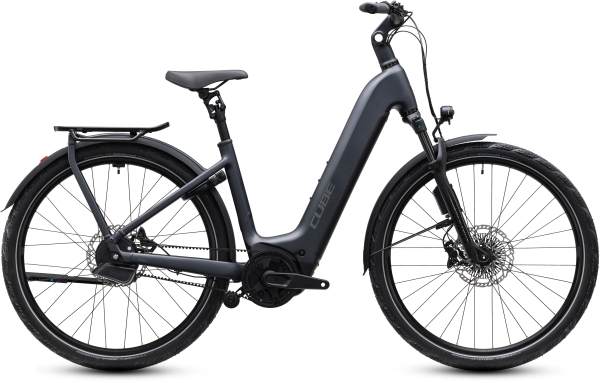 Cube Kathmandu Hybrid Deluxe EXC 800 stealthgrey´n´grey 28" 2027 Elektromos Onroad Trekking Easy Entry Kerékpár - sötétszürke
