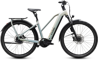 Cube Kathmandu Hybrid Deluxe EXC 800 glintsand´n´black 28 2027 Elektromos Onroad Trekking Trapeze Kerékpár - világosszürke