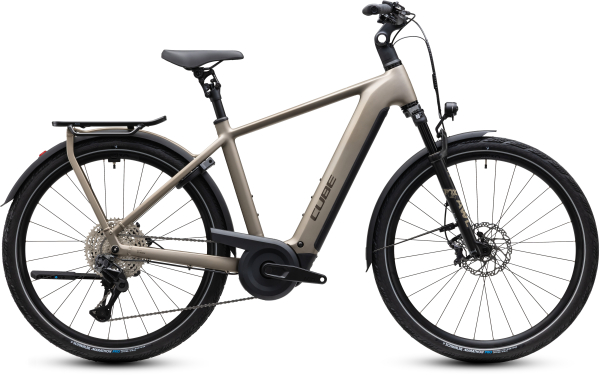 Cube Kathmandu Hybrid SLX 800 flashstone´n´chrome 28" 2027 Elektromos Onroad Trekking Kerékpár - barna