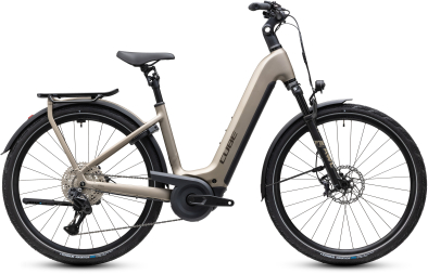 Cube Kathmandu Hybrid SLX 800 flashstone´n´chrome 28 2027 Elektromos Onroad Trekking Easy Entry Kerékpár - barna