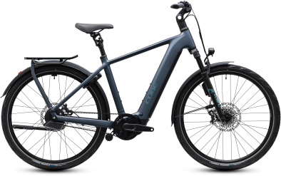Cube Kathmandu Hybrid Deluxe SLX 800 mineralblue´n´blue 28 2027 Elektromos Onroad Trekking Kerékpár - sötétkék