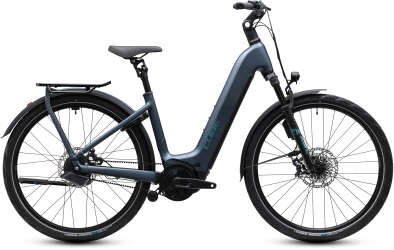 Cube Kathmandu Hybrid Deluxe SLX 800 mineralblue´n´blue 28 2027 Elektromos Onroad Trekking Easy Entry Kerékpár - sötétkék