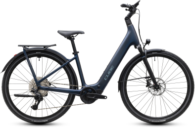 Cube Kathmandu Hybrid C:62 Pro 400X liquidsteel´n´prizm 28 2027 Elektromos Onroad Trekking Easy Entry Kerékpár - sötétkék