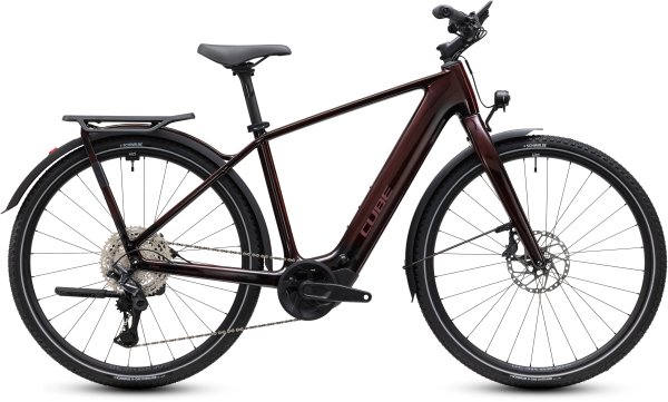 Cube Kathmandu Hybrid C:62 SLX 400X liquidred´n´red 28" 2027 Elektromos Onroad Trekking Kerékpár - bordó