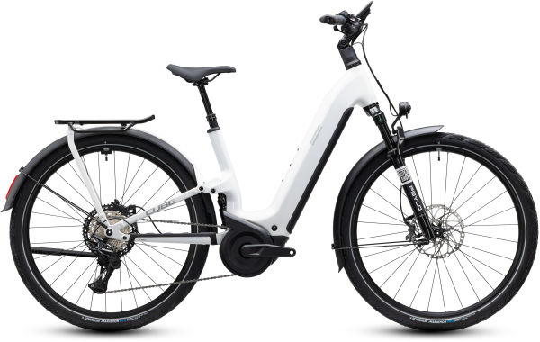 Cube Kathmandu Hybrid ONE11 HPC SLX 800 metallicwhite´n´prizm 28" 2027 Elektromos Offroad Cross Trekking Easy Entry Kerékpár - fehér