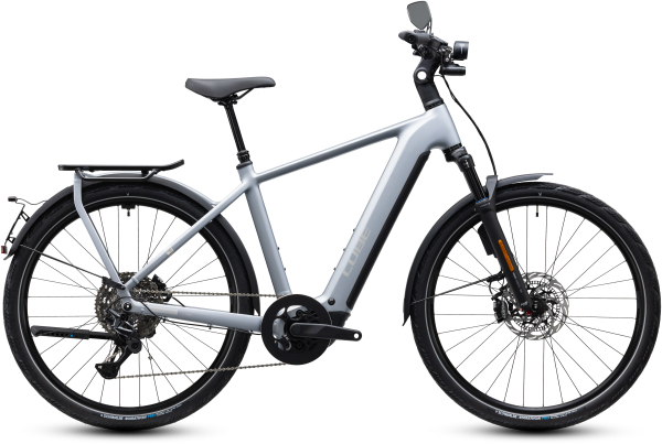 Cube Kathmandu Hybrid 45 800 slategrey´n´chrome 28" 2027 Elektromos Light Hardtail MTB Kerékpár - világosszürke