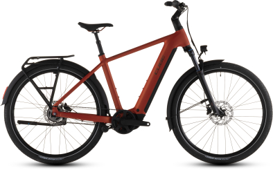 Cube Touring Hybrid Comfort SLX 800 Elektromos Onroad Trekking Kerékpár - chilli´n´chrome - piros