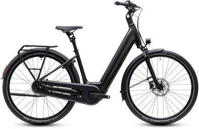 Cube Supreme Hybrid Comfort ONE 600 gunmetal´n´reflex 28 2027 Elektromos Onroad Trekking Easy Entry Kerékpár - fekete