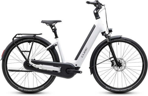 Cube Supreme RT Hybrid Comfort EX 600 metallicwhite´n´reflex 28" 2027 Elektromos Onroad Trekking Easy Entry Kerékpár - fehér