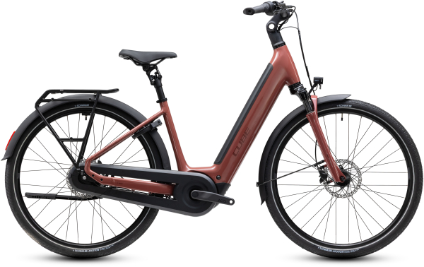 Cube Supreme Hybrid Comfort Pro 600 burgundy´n´claret 28" 2027 Elektromos Onroad Trekking Easy Entry Kerékpár - krém