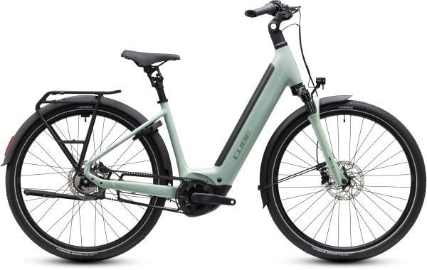 Cube Supreme Hybrid Deluxe ONE 600 aloegreen´n´reflex 28" 2027 Elektromos Onroad Trekking Easy Entry Kerékpár - világoszöld
