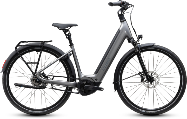 Cube Supreme RT Hybrid Deluxe EX 600 quicksilver´n´grey 28" 2027 Elektromos Onroad Trekking Easy Entry Kerékpár - ezüst