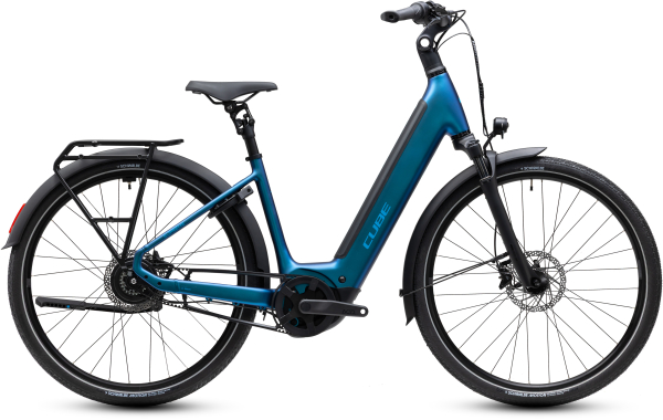 Cube Supreme Hybrid Deluxe Pro 600 nebula´n´blue 28" 2027 Elektromos Onroad Trekking Easy Entry Kerékpár - sötétkék