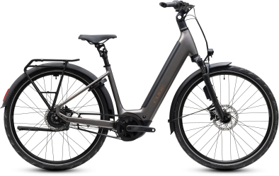 Cube Supreme Hybrid Deluxe SLX 600 teak´n´chrome 28 2027 Elektromos Onroad Trekking Easy Entry Kerékpár - szürke