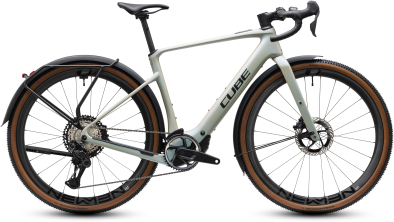 Cube Nuroad Hybrid C:62 SLX 400X FE glintsand´n´black 28 2027 Elektromos Gravel Kerékpár - világosszürke