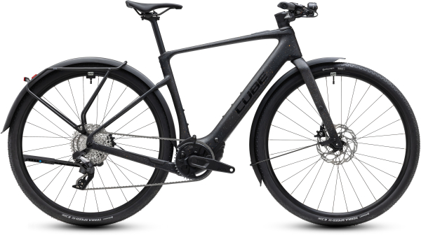 Cube Nulane Hybrid C:62 SLX 400X FE mineralblack´n´orange 28" 2027 Elektromos Gravel Kerékpár - fekete