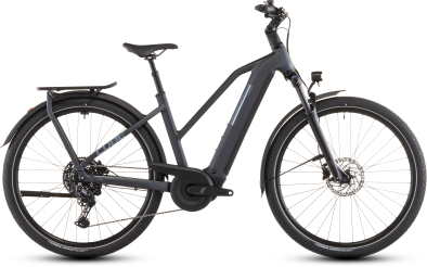 Cube Kathmandu Hybrid ONE 800 Trapeze Elektromos Onroad Trekking Kerékpár - metallicgrey´n´grey - fekete