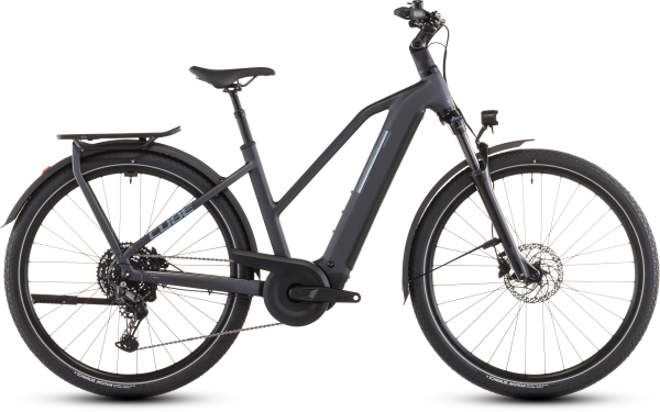 Cube Kathmandu Hybrid ONE 800 Trapeze Elektromos Onroad Trekking Kerékpár - metallicgrey´n´grey - fekete
