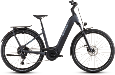 Cube Kathmandu Hybrid ONE 800 Easy Entry Elektromos Onroad Trekking Kerékpár - metallicgrey´n´grey - fekete