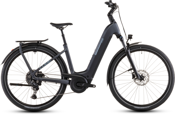 Cube Kathmandu Hybrid ONE 800 Easy Entry Elektromos Onroad Trekking Kerékpár - metallicgrey´n´grey - fekete