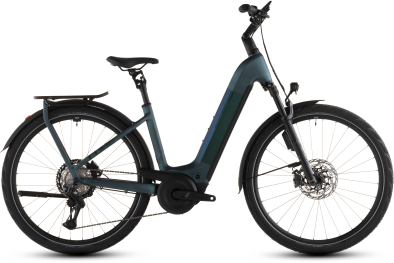 Cube Kathmandu Hybrid SLT 800 Easy Entry Elektromos Onroad Trekking Kerékpár - duskwood´n´goblin - zöld