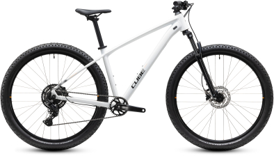 Cube Aim ONE metallicwhite´n´black 29 2027 Hardtail Mountain Bike Kerékpár - fehér