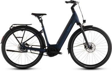 Cube Supreme Hybrid Deluxe ONE 600 Easy Entry Elektromos Onroad Trekking Kerékpár - indigoblue´n´switch - kék