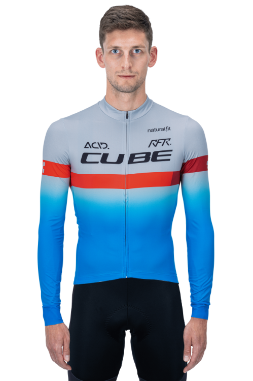 Cube Teamline Hosszúujjú Kerékpáros Mez - kék