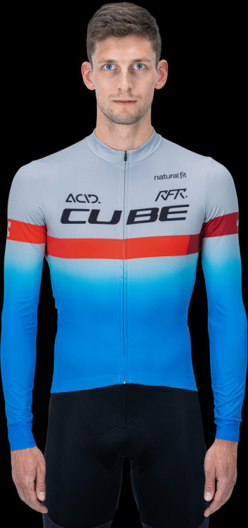 Cube Teamline Hosszúujjú Kerékpáros Mez - kék