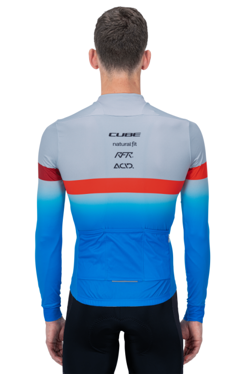 Cube Teamline Hosszúujjú Kerékpáros Mez - kék