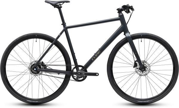 Cube Nulane Deluxe EXC grey´n´chrome 28" 2027 Fittness Kerékpár - sötétszürke