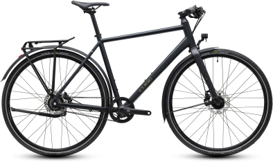 Cube Nulane Deluxe EXC FE grey´n´chrome 28 2027 Fittness Kerékpár - sötétszürke