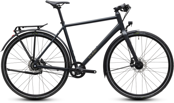 Cube Nulane Deluxe EXC FE grey´n´chrome 28" 2027 Fittness Kerékpár - sötétszürke