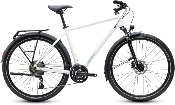 Cube Nature Pro FE metallicwhite´n´reflex 28" 2027 Offroad Cross Trekking Kerékpár - fehér