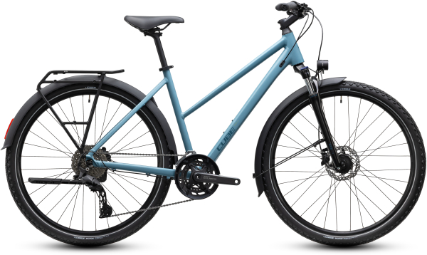 Cube Nature Pro FE surfblue´n´blue 28" 2027 Offroad Cross Trekking Trapeze Kerékpár - kék