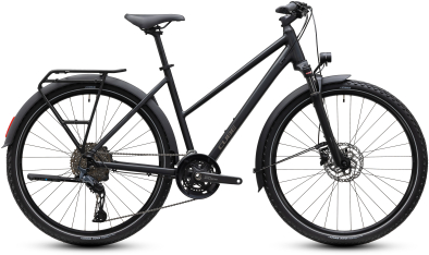 Cube Nature EXC FE grey´n´chrome 28 2027 Offroad Cross Trekking Trapeze Kerékpár - sötétszürke