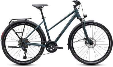 Cube Nature SLX FE indigometallic´n´black 28 2027 Offroad Cross Trekking Trapeze Kerékpár - sötétszürke